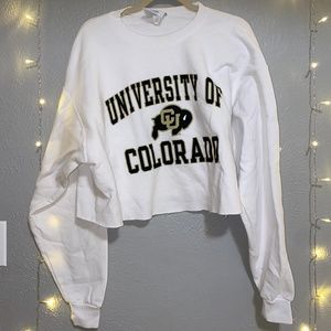 University of Colorado Boulder cropped crewneck